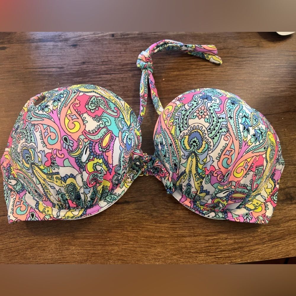 Colorful Paisley Bikini Top - Picture 1 of 3